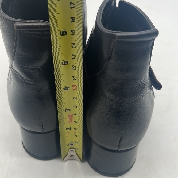 Siberian Husky Winter Ankle Boot Heel Felt Lined Black Leather Size 8 Made in CA - Picture 7 of 11